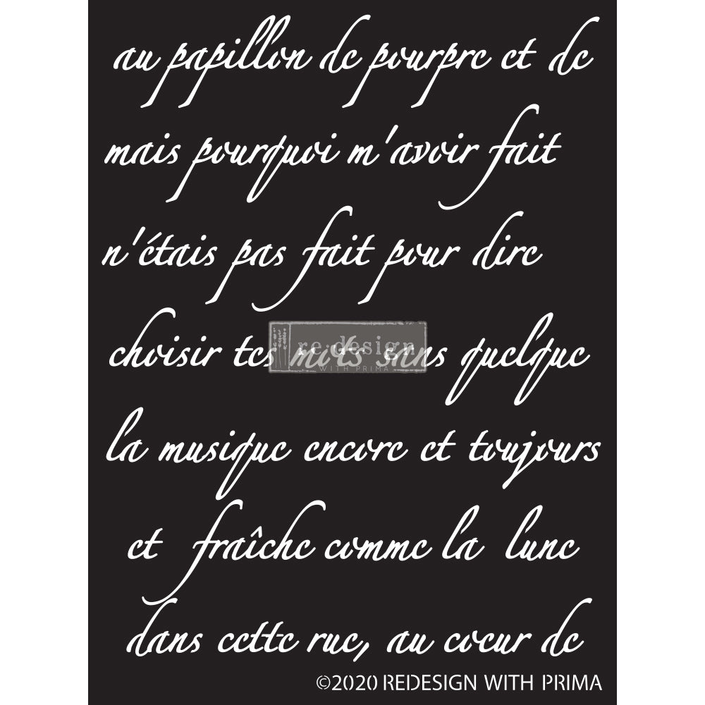 Butterfly Script Stencil