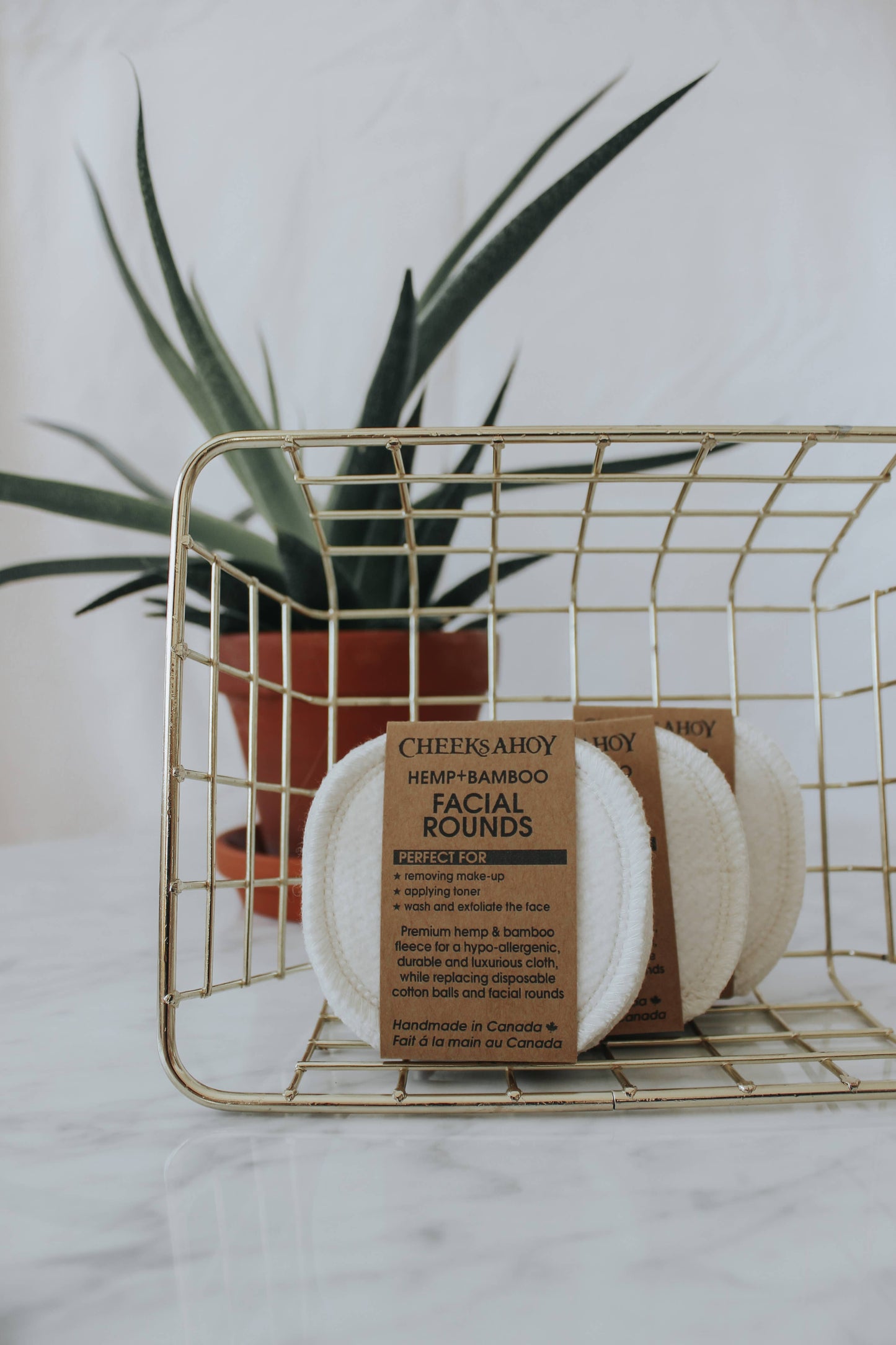 Hemp + Bamboo Facial Rounds IVORY 6 PK