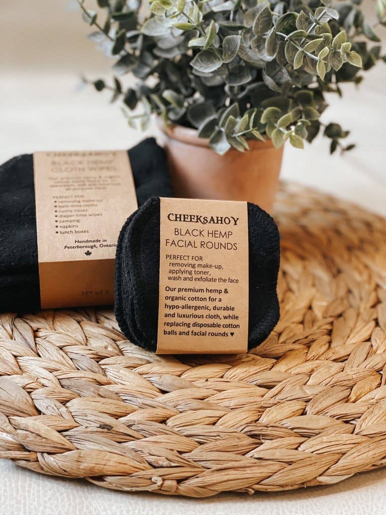 Black Hemp Facial Rounds 6 PK