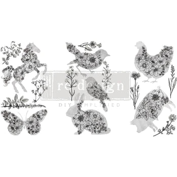 Scribbled Animals Small Transfer