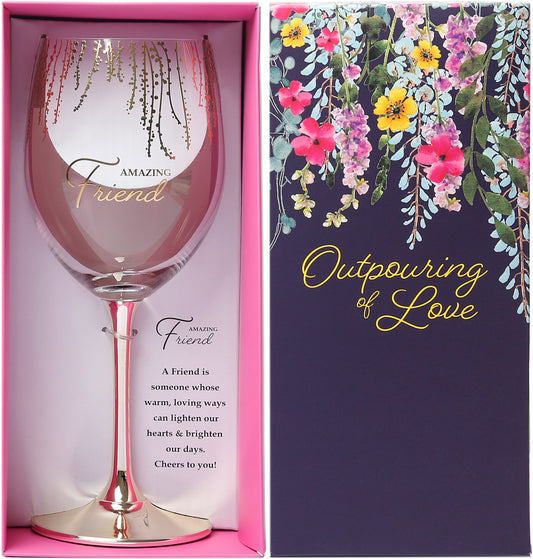 Friend - Gift Boxed 19 oz Crystal Wine Glass