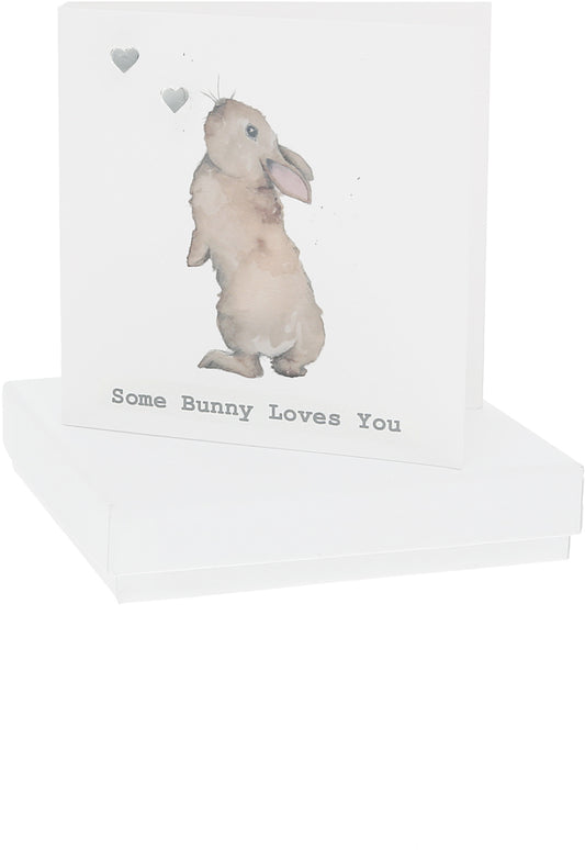 Bunny Loves You - 7mm Sterling Silver Heart Stud Earrings