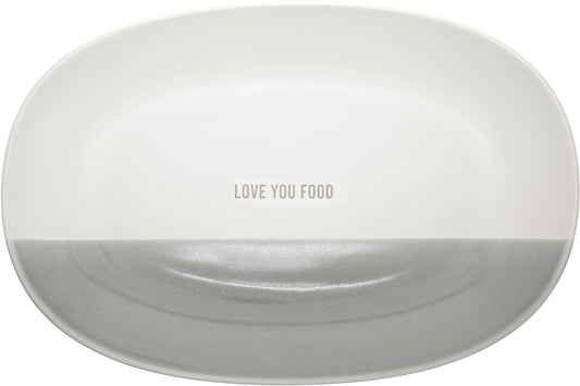 Love You Food - 17" Ceramic Serving Platter
