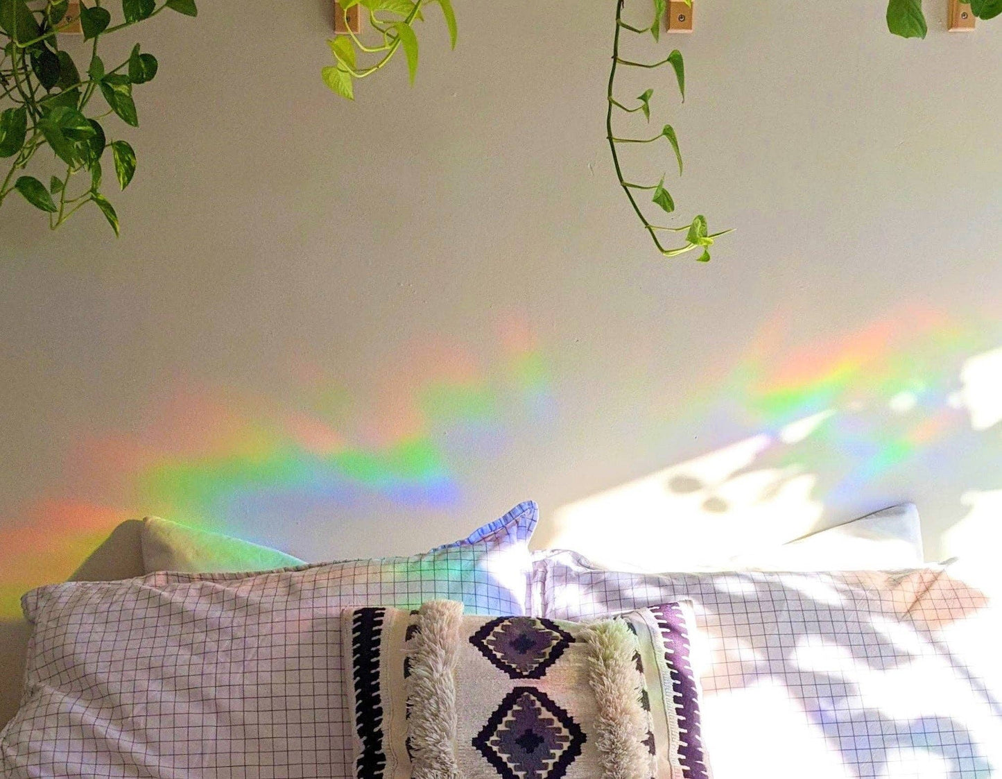 Cat Suncatcher, Rainbow Window Sticker, Vinyl Window Cling, Gift for Cat Moms, Celestial Boho decor