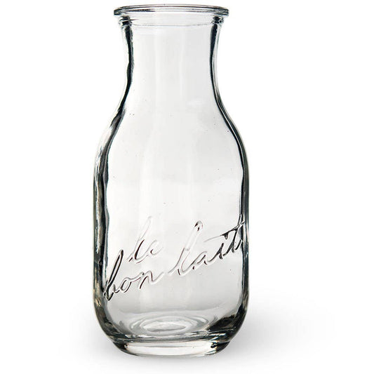 Set of 4-Vintage Glass Milk Bottle