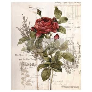 Botanical Rose Transfer