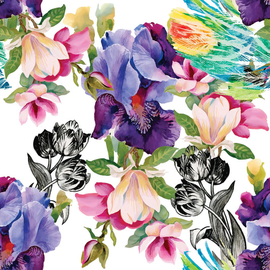 DBP Colorful Floral Rice Decoupage Paper