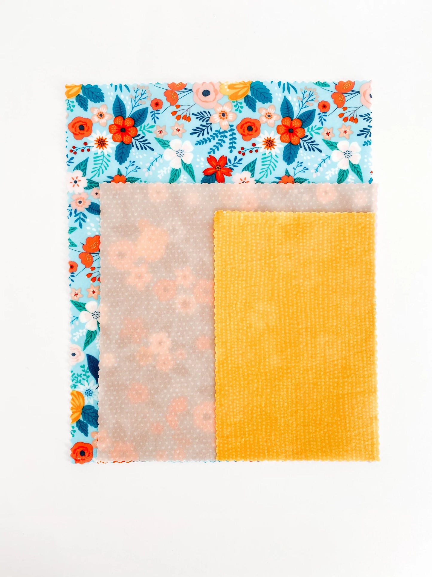 Spring Floral Set of 3 - Beeswax Food Wraps