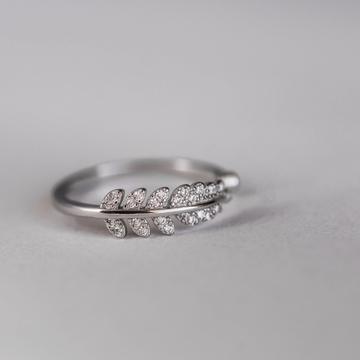 Leaf Wrap Ring - SILVER