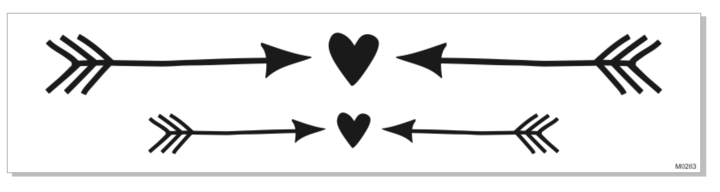 Arrow & Hearts Stencil for Mats or Signs - Muddaritaville Studio