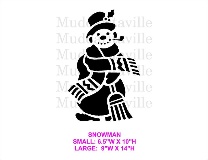 Snowman Stencil - Muddaritaville Studio